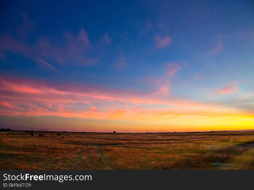 Sky, Afterglow, Horizon, Ecosystem