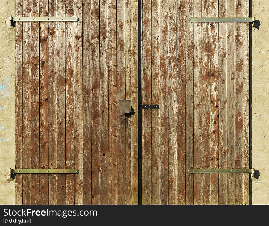 Wood, Wall, Door, Wood Stain