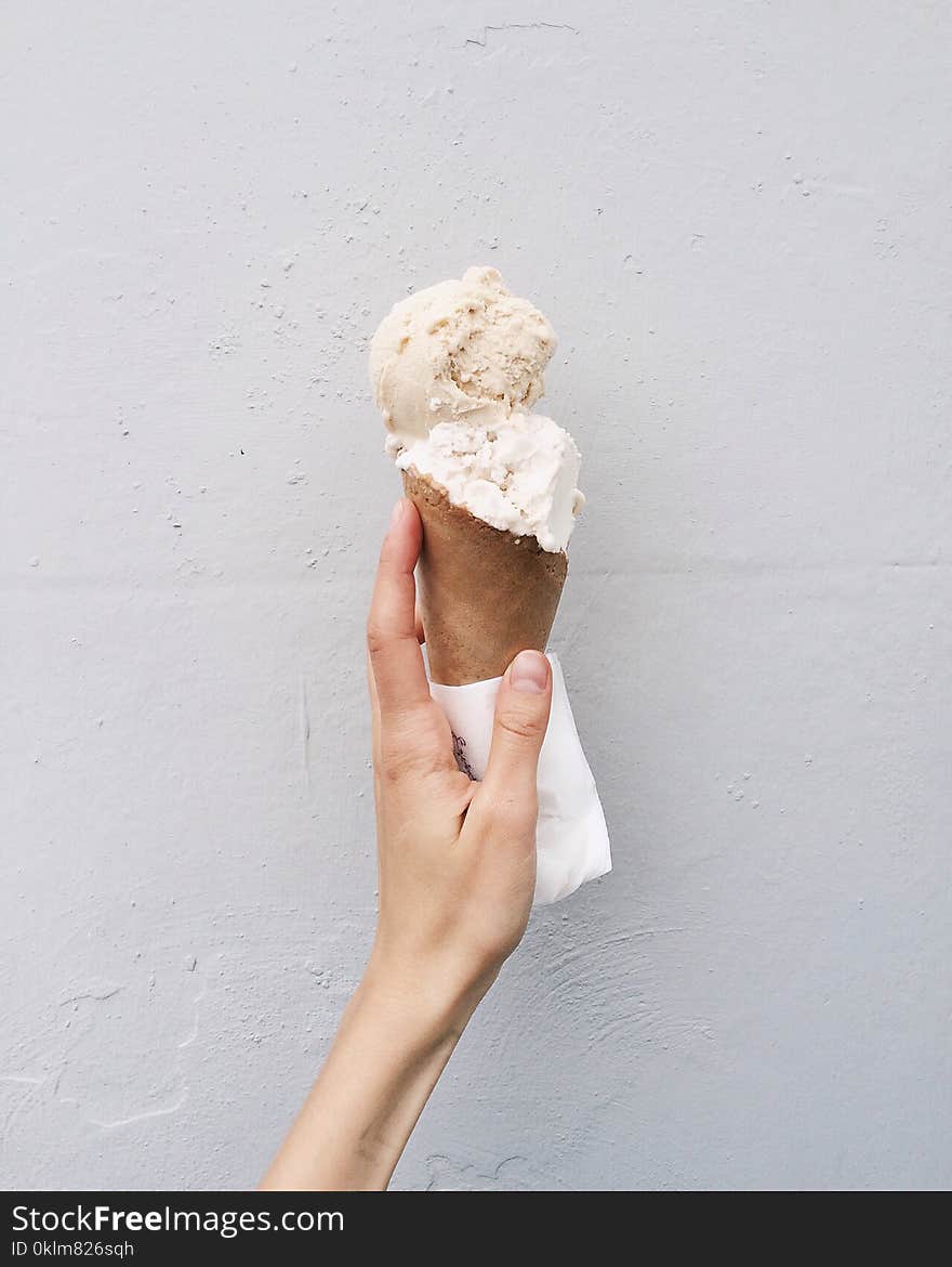 Person Holding Ice Cream