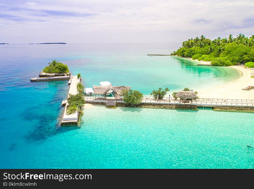 Aerial Photography of Seashore