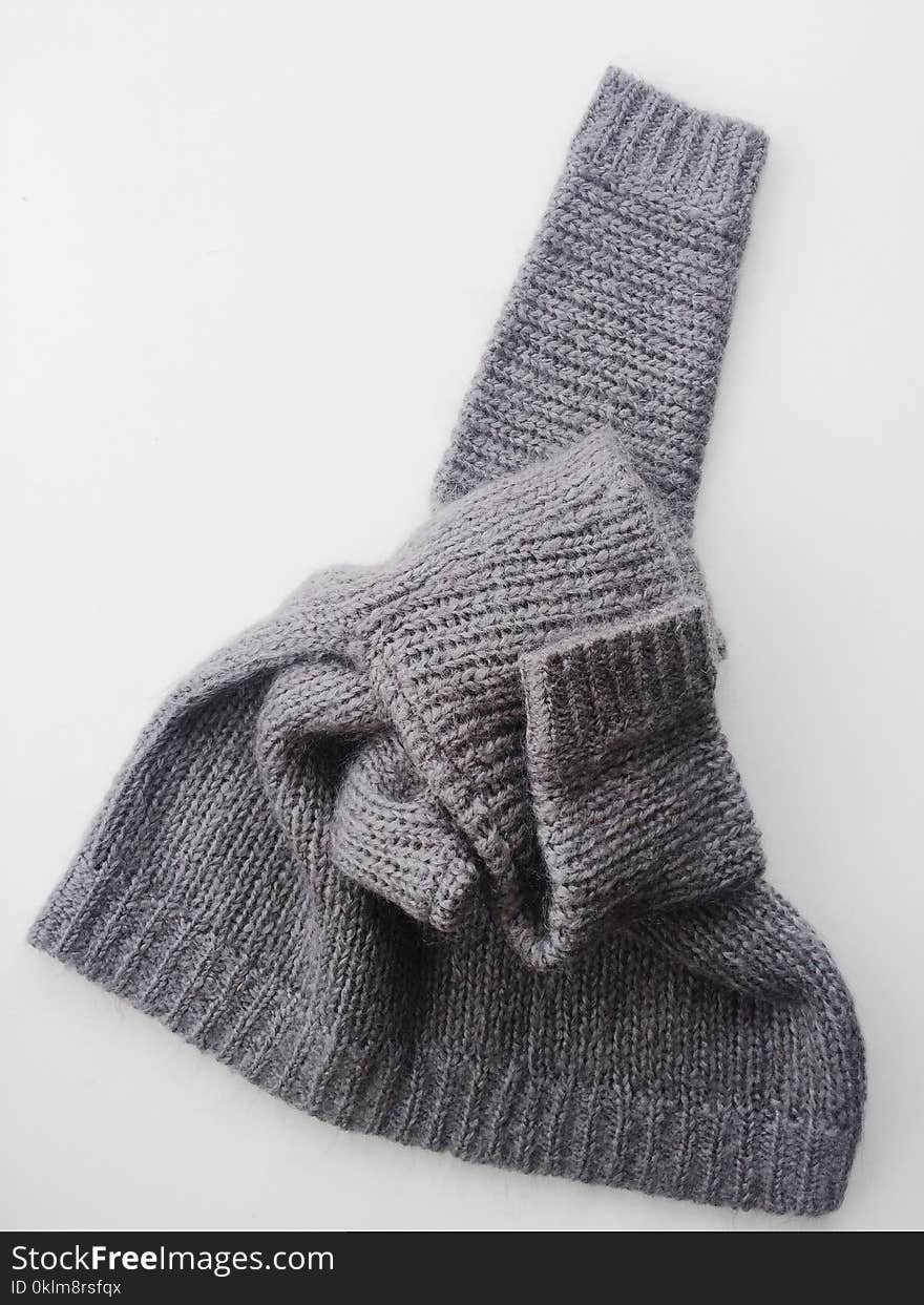 Gray Knitted Textile