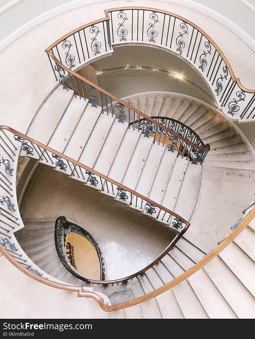 White Concrete Stairs