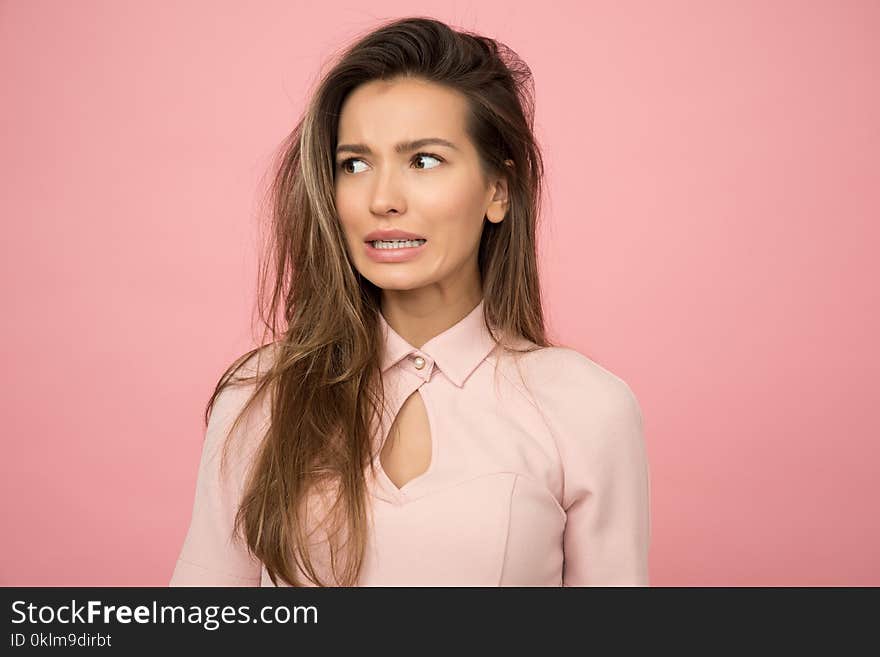 Woman Wearing Pink Top