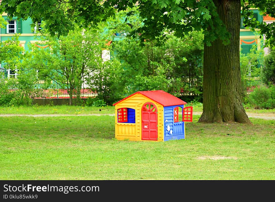 Public Space, Grass, House, Lawn