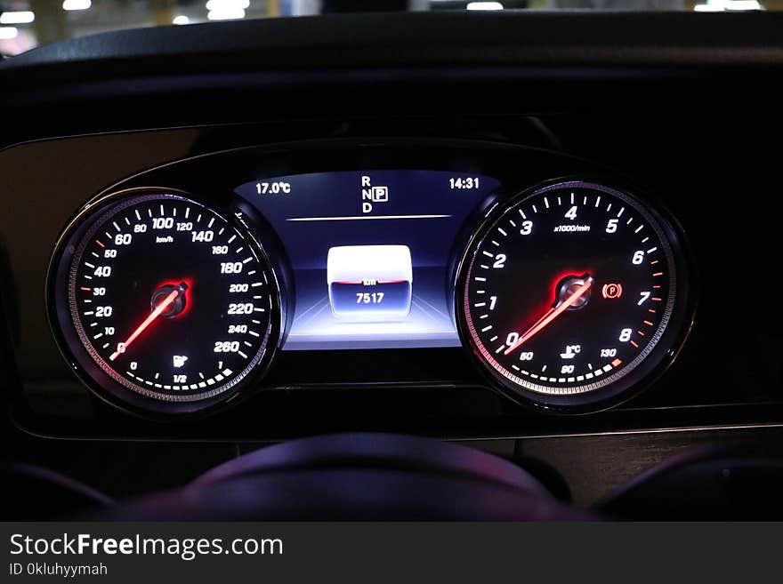 Car, Vehicle, Motor Vehicle, Tachometer