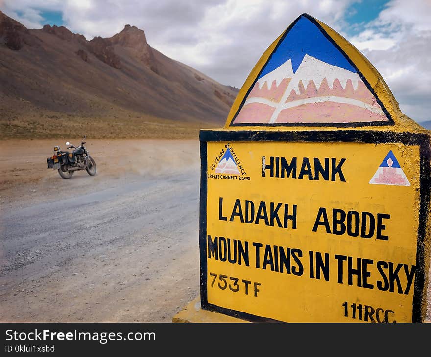 Landscape, Sand, Road, Signage