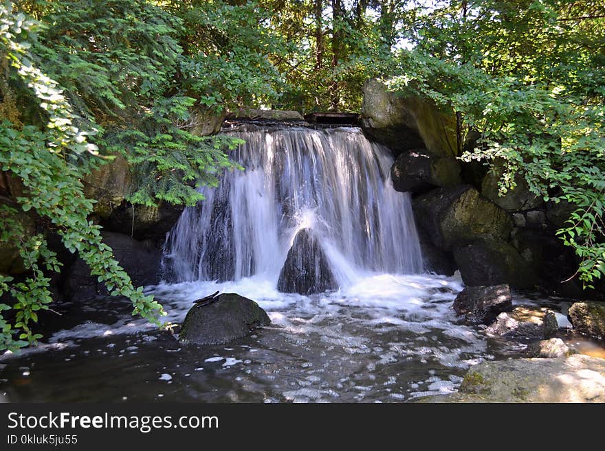 Waterfall, Nature, Water, Watercourse