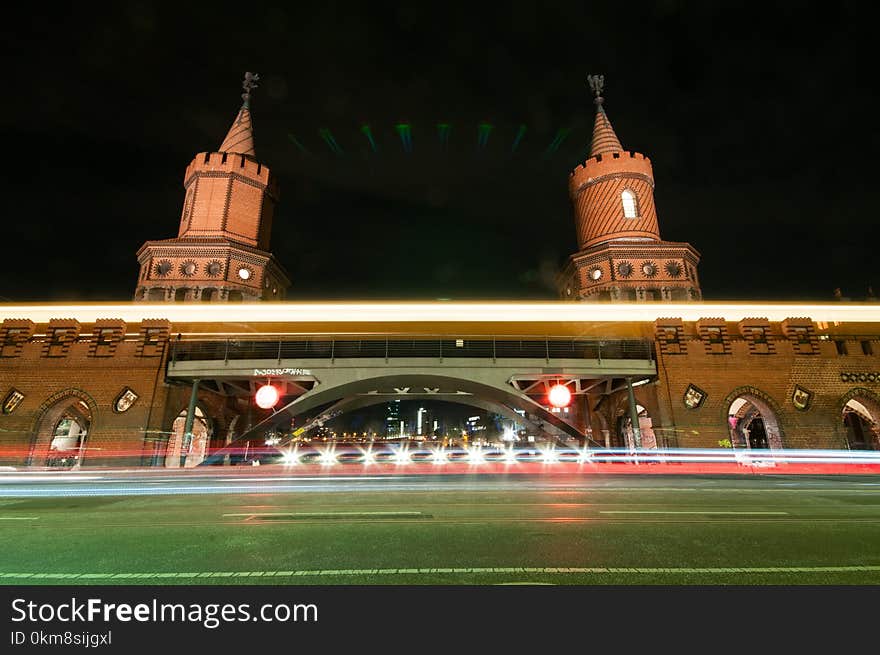 Landmark, Night, City, Light