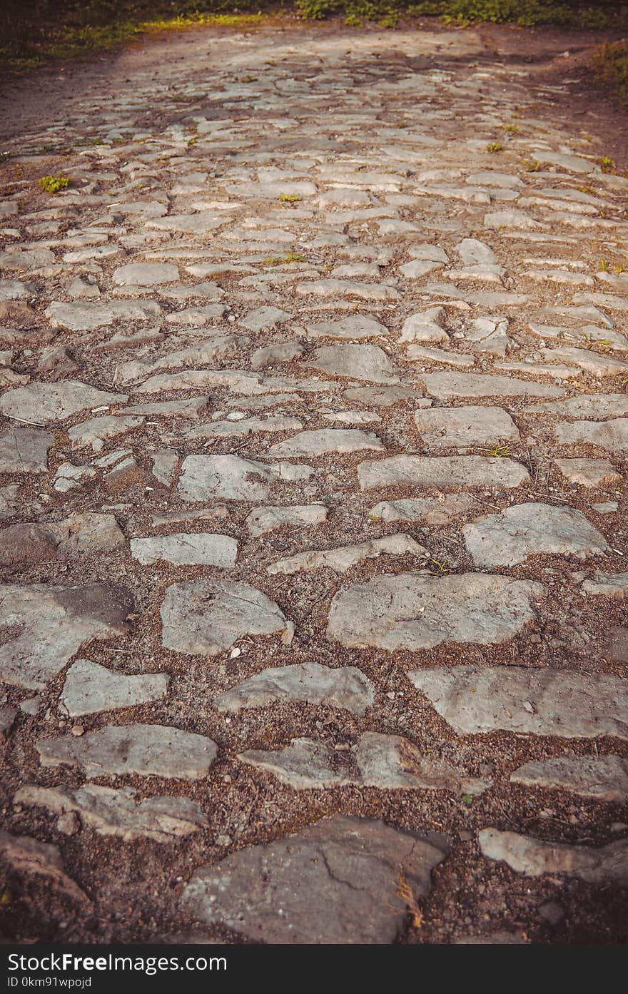 Cobblestone, Soil, Road Surface, Wall