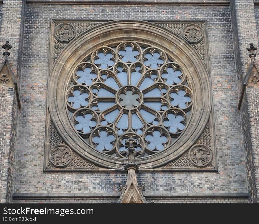 Stone Carving, Wall, Gothic Architecture, Symmetry