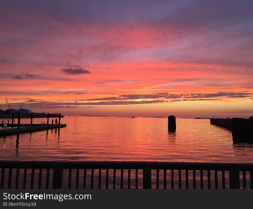 Sky, Afterglow, Sunset, Horizon