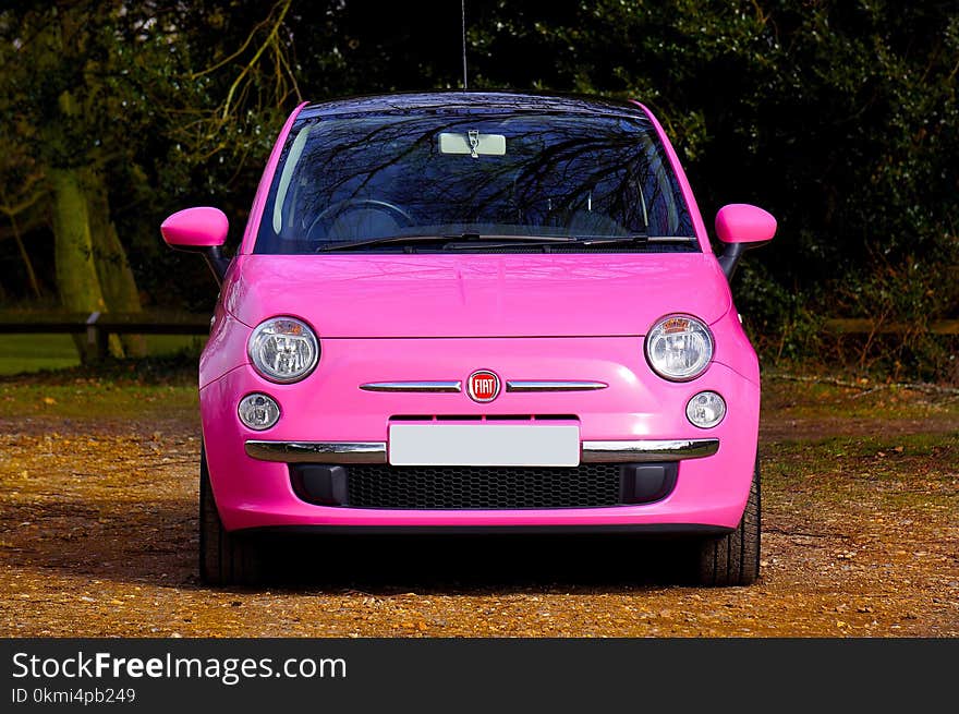 Photo of Pink Fiat 500 Car