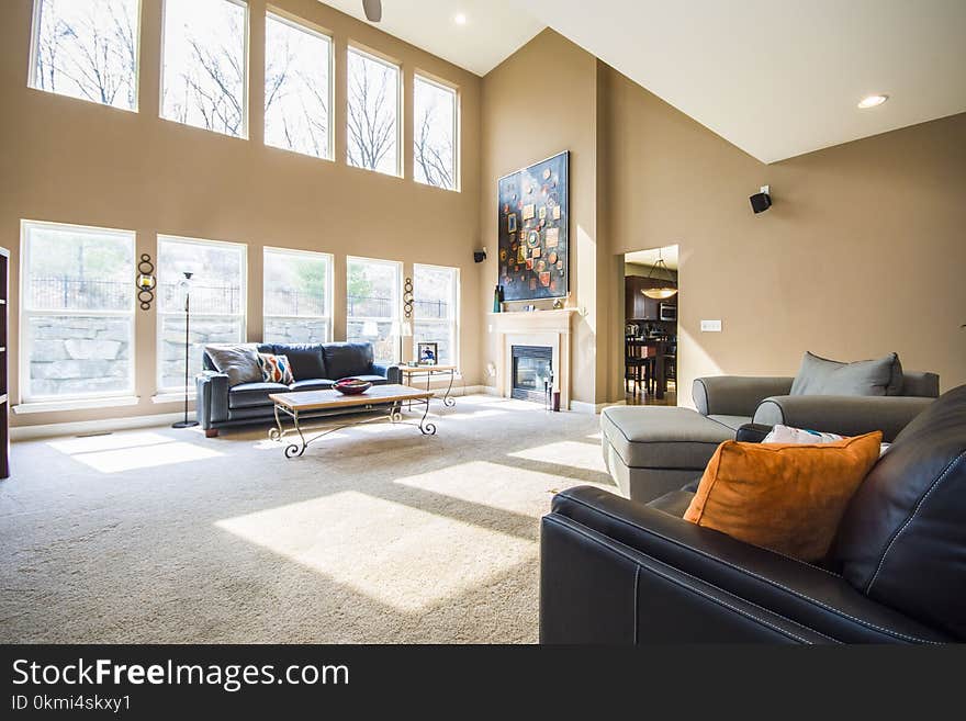 Living Room With Couches and Coffee Table