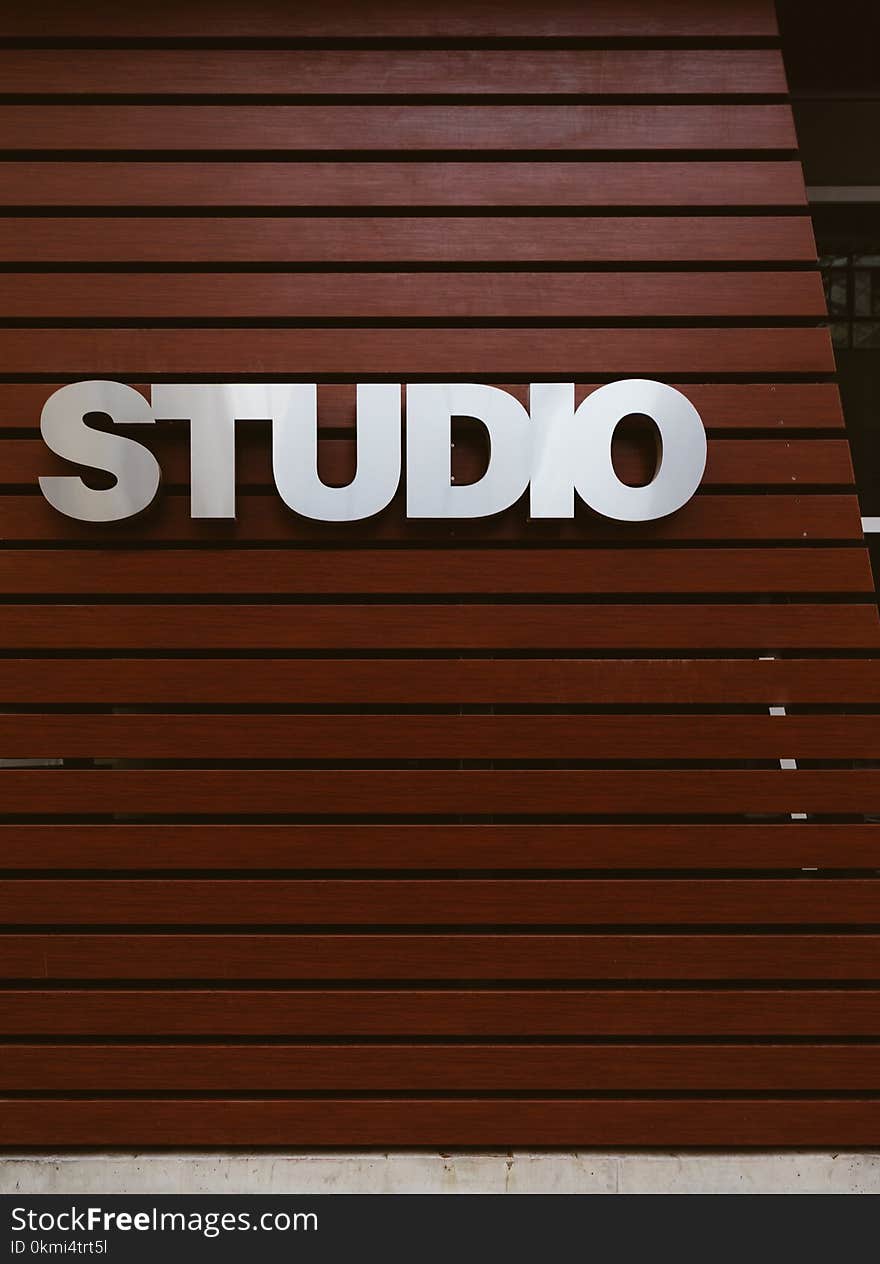 White Studio Signage