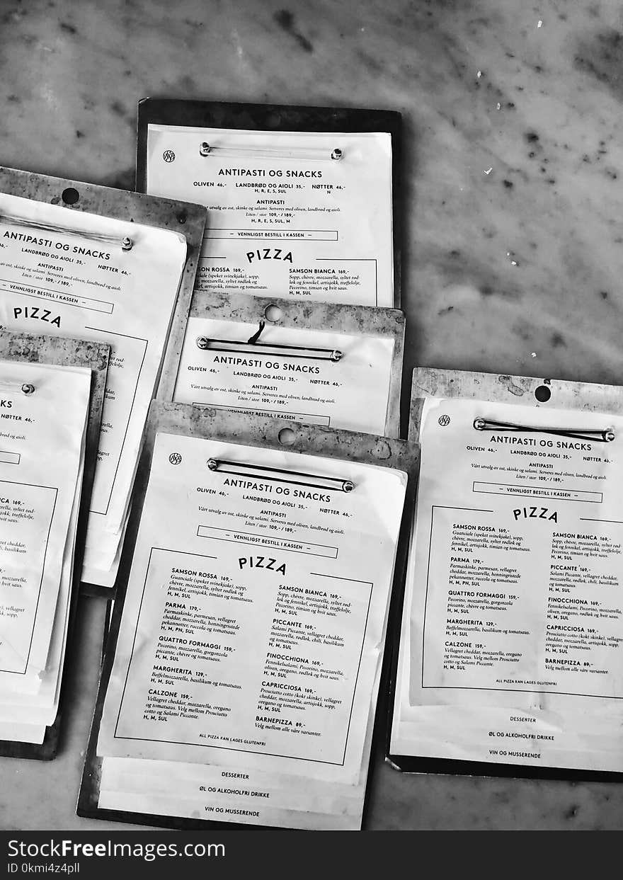 Five Antipasti Og Snacks Menus