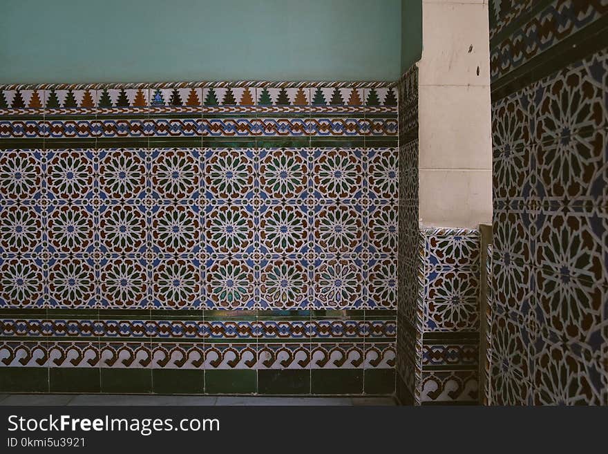 Room With Multicolored Wall Tiles