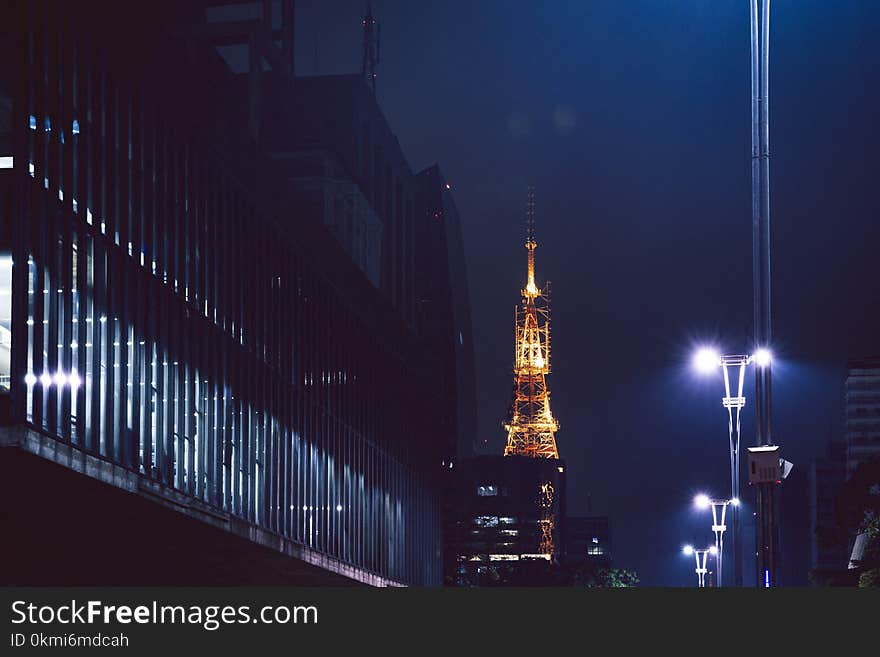 Eiffel Tower, Paris during Night Time