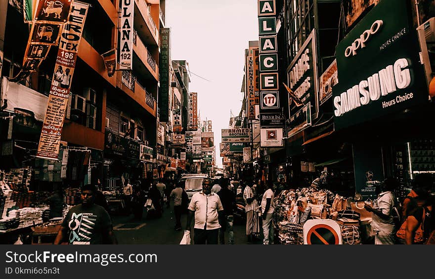 Crowd of People on Market