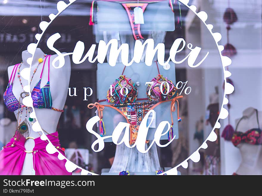 Summer Up to 70% Sale Text