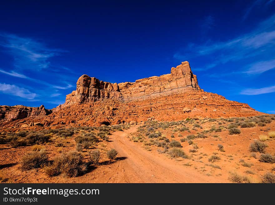 Brown Mountain Near Road