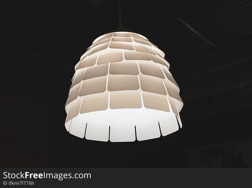 Turned on White Pendant Lamp