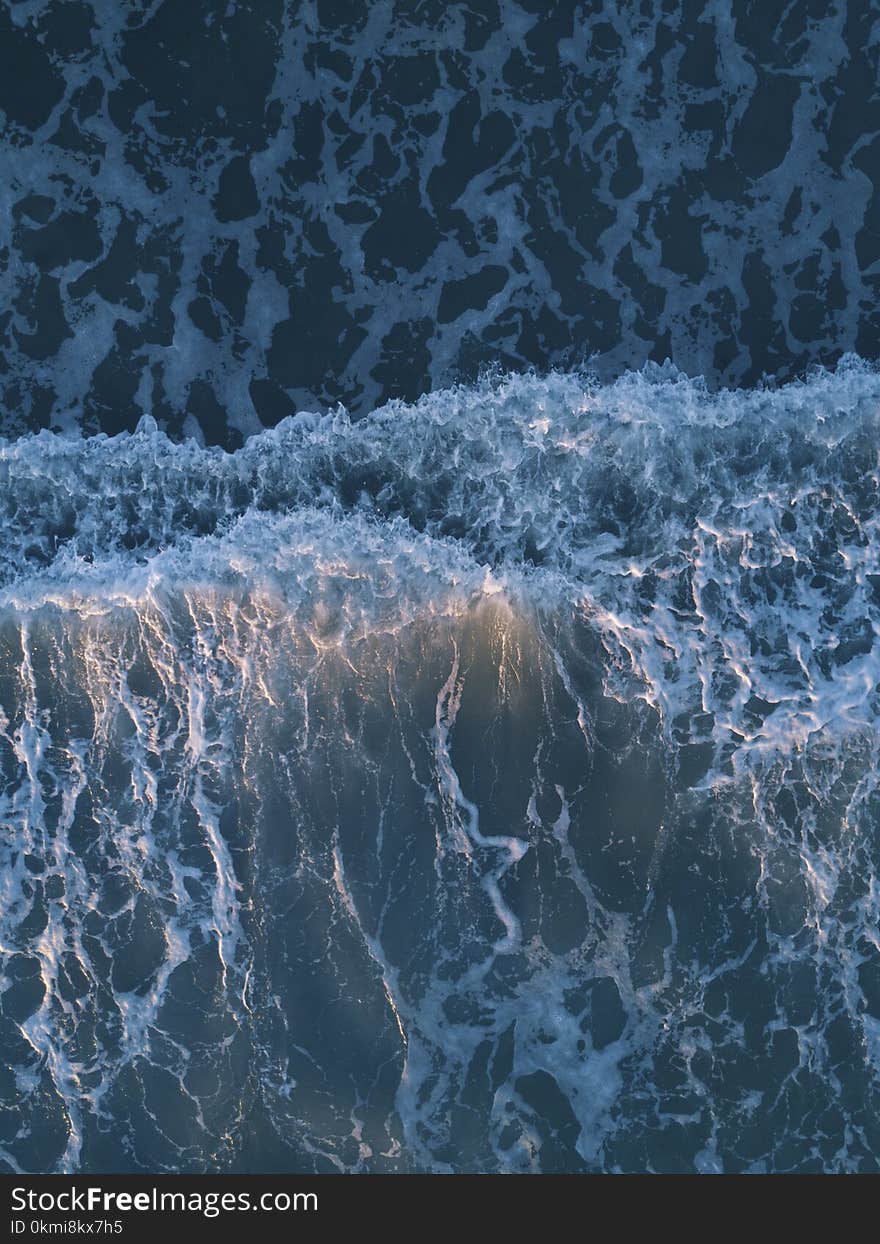 Top View Photo of Ocean Waves