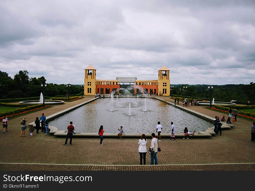 People Near to Fountain