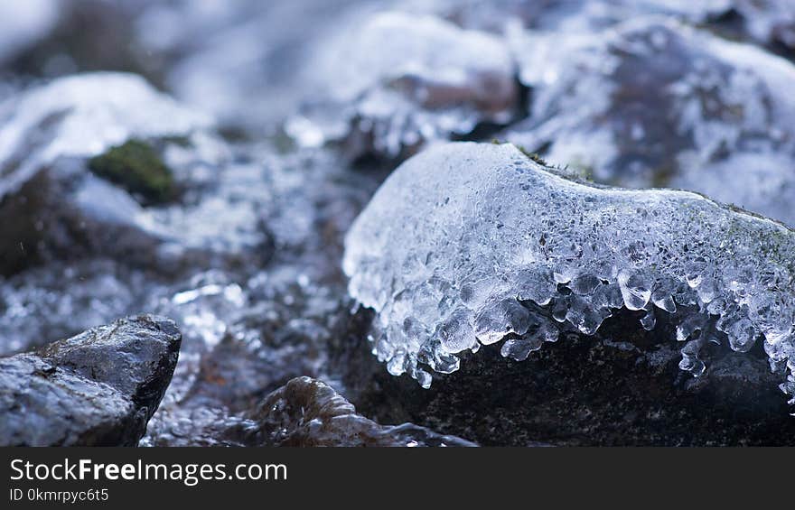 Freezing, Water, Ice, Rock