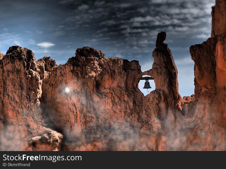 Rock, Sky, Formation, Mountain