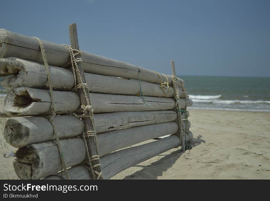 Shore, Beach, Sea, Wood