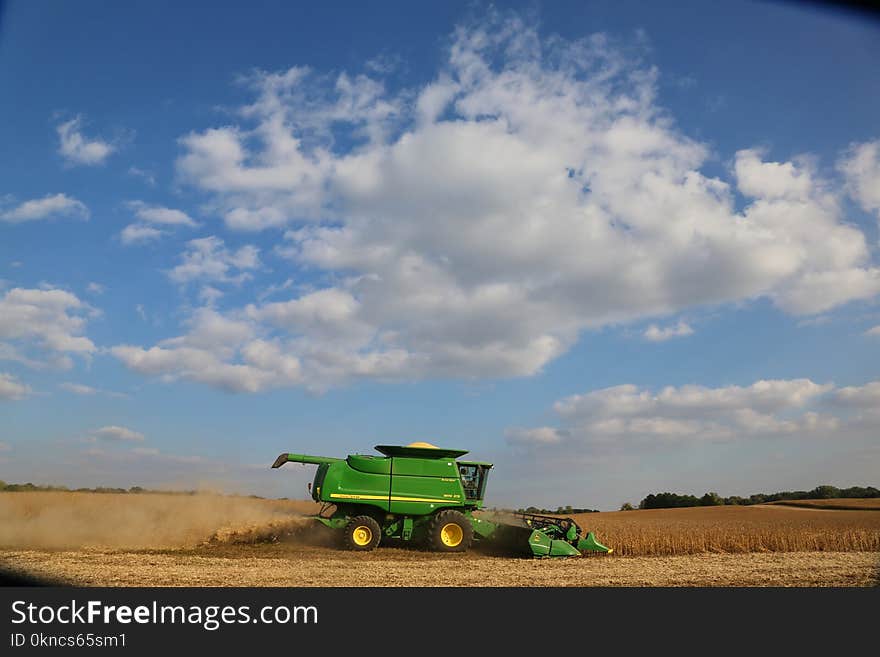 Green Harvester at Daytime