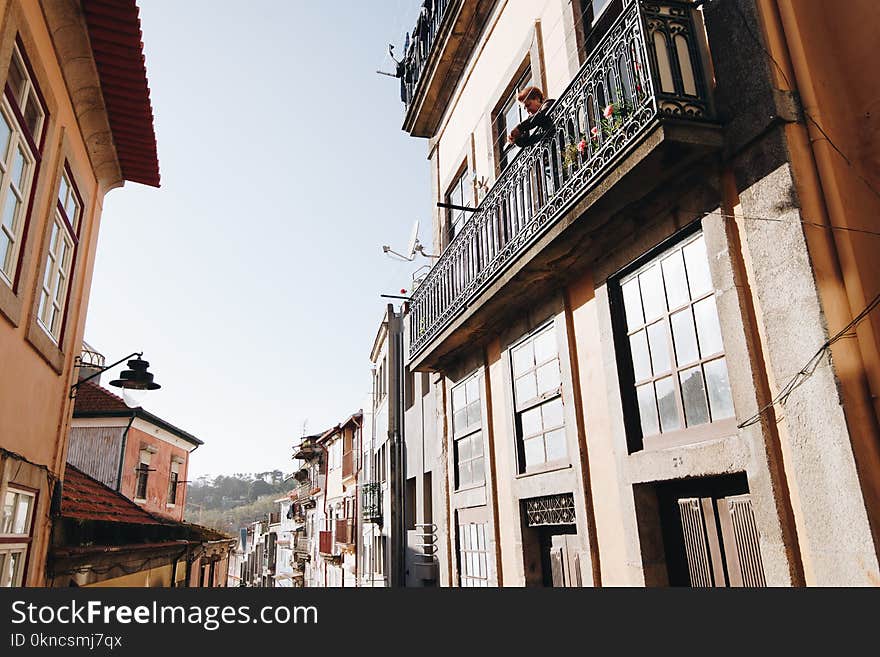 Person on Terrace Looking Down