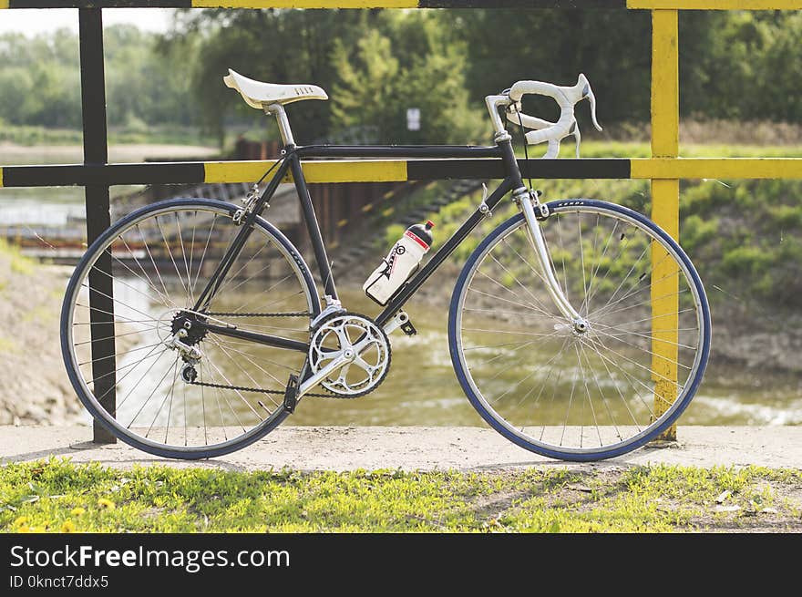 Black and White Road Bike