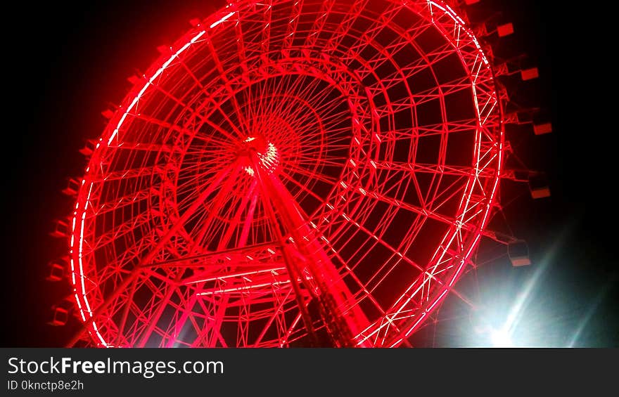 Ferris Wheel during Night Time