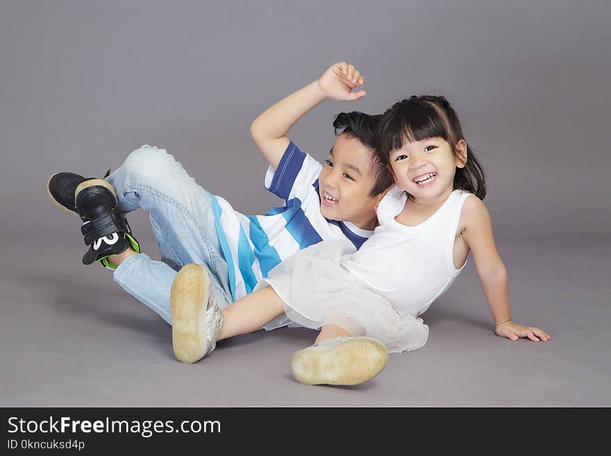 Boy and Girl Taking Picture