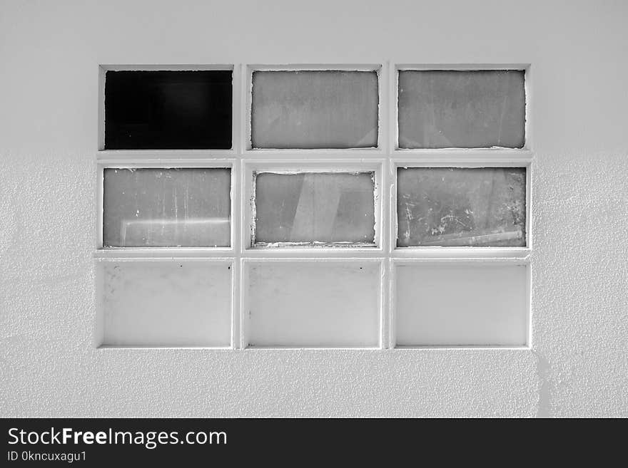 White Framed Glass Window