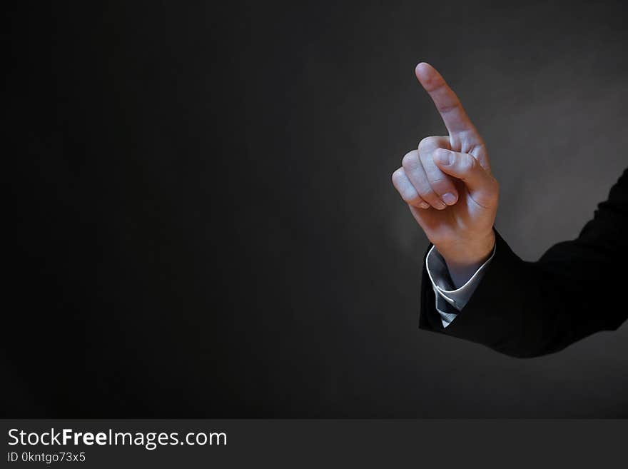 Male Hand With Finger Pointing