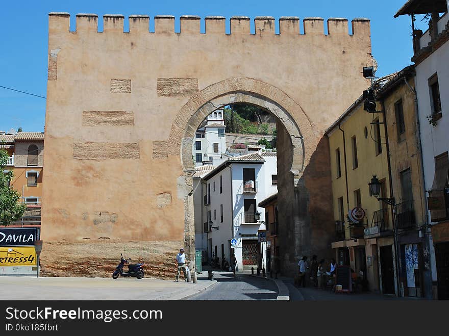 Town, Arch, Neighbourhood, Wall