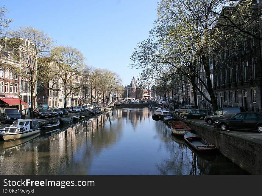 Canal, Waterway, Reflection, Water