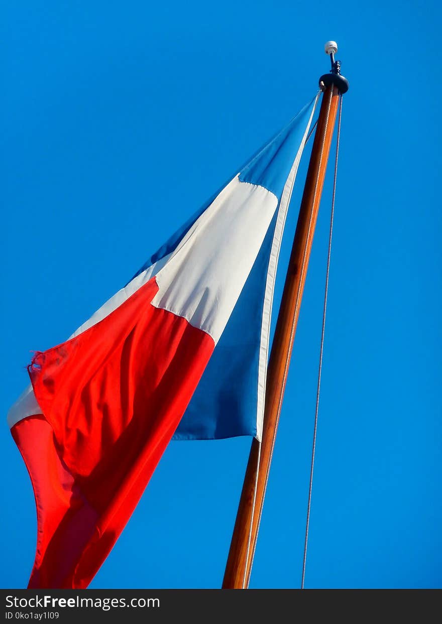 Sky, Flag, Red Flag, Cloud