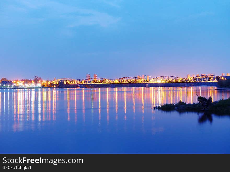 Reflection, Sky, Cityscape, Waterway