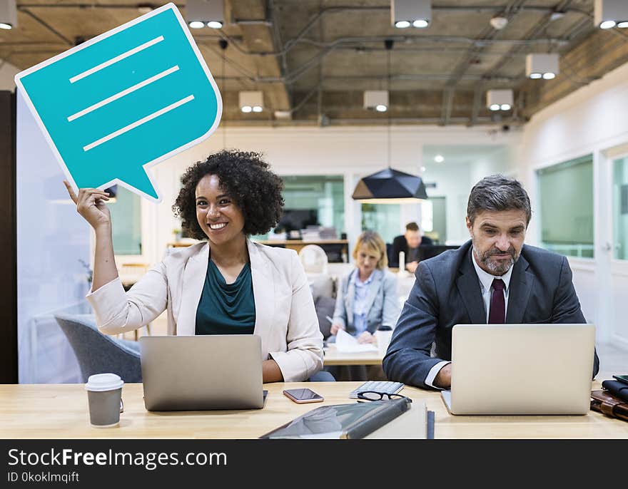 Man and Woman in Front of Laptop Computer