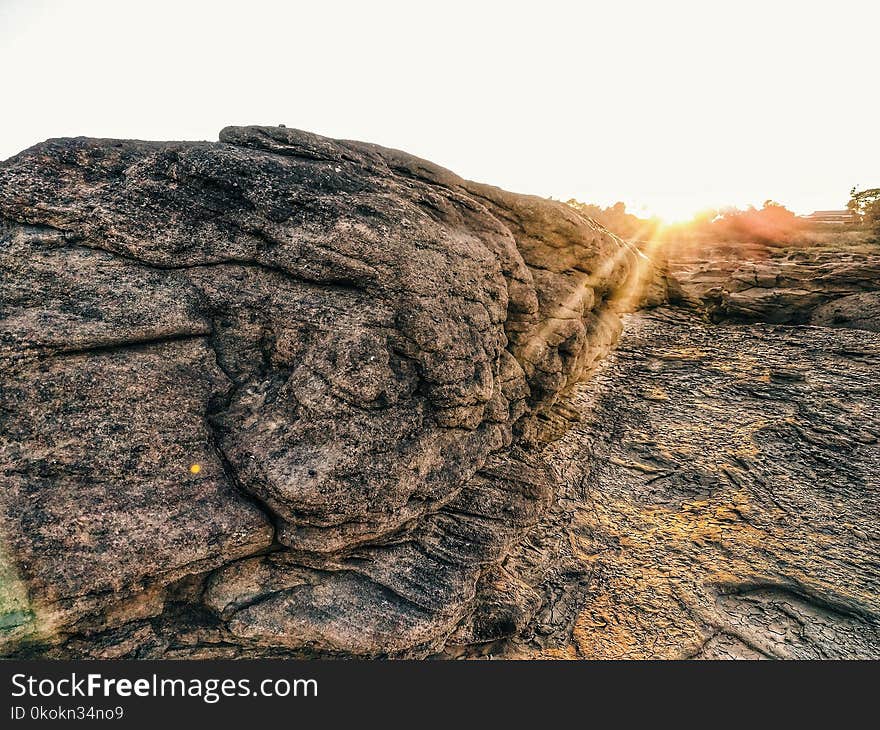 Large Brown Rock Formation