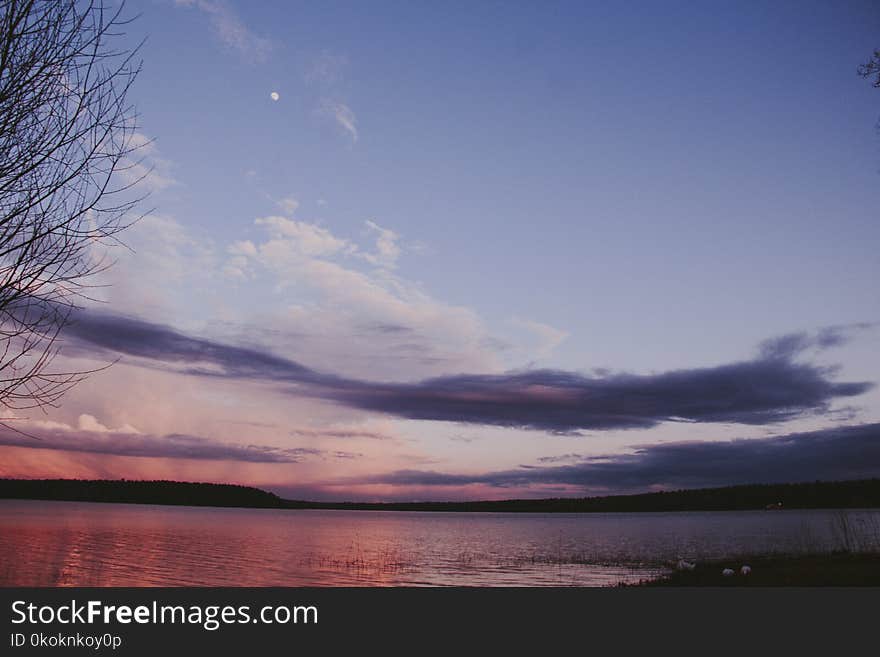 Scenic View of Ocean During Dawn