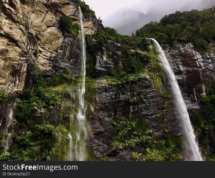 Timelapse Photography of Flowing Waterfalls