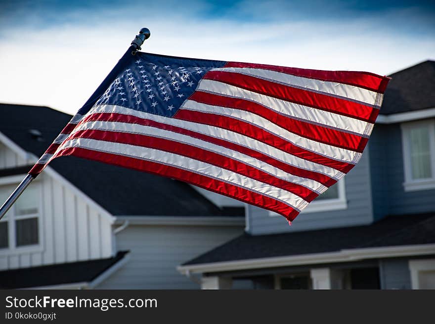 Close-Up Photography of American Flag