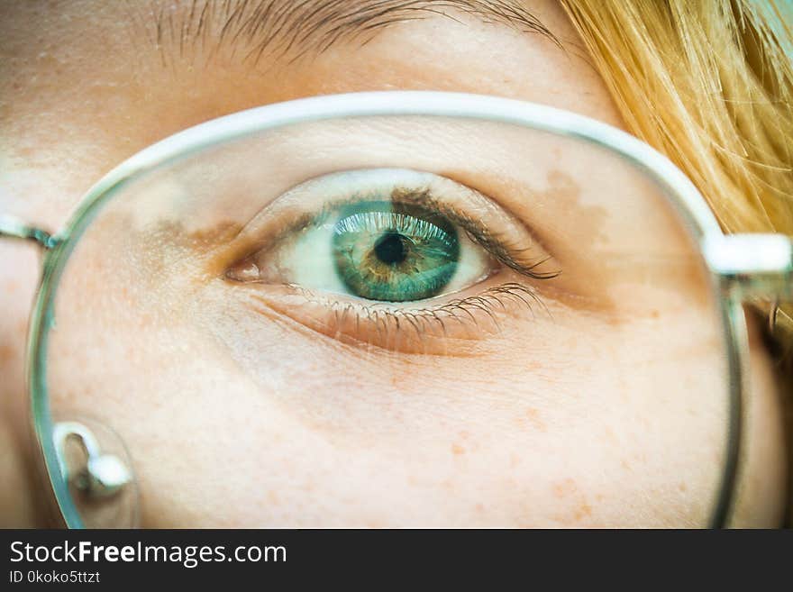 Close-Up Photography of Eye