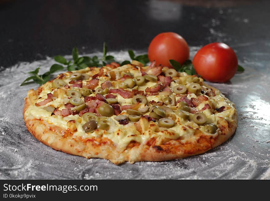 Photography of Pizza With Olive Toppings