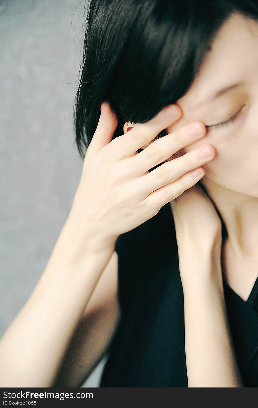 Woman Holding Her Hair