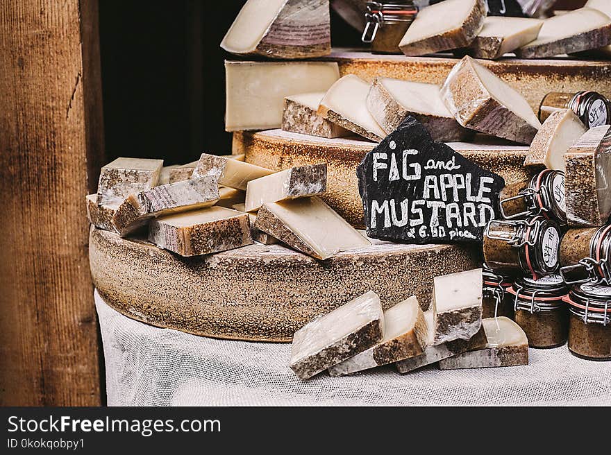 Photo Of Sliced Cheese And Apple Mustards